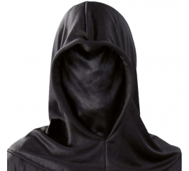Capuz de pano preto para o Halloween