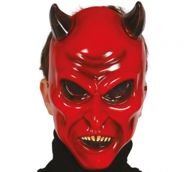 Máscara do diabo do mal com chifres