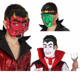 Máscara de Halloween em 3 modelos variados 21X19 cm