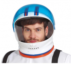 Capacete de astronauta branco e azul