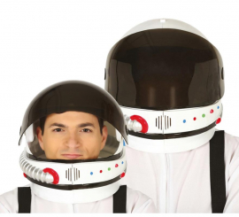 Capacete de astronauta com viseira