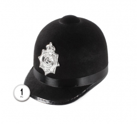 Adult Black English Police Helmet