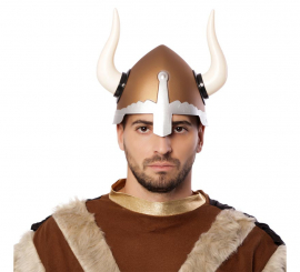Capacete Viking de luxo com chifres