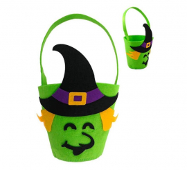 Cesta bruxa verde 33 cm