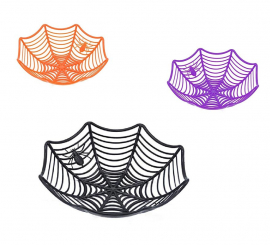 Cesta de teia de aranha de Halloween em várias cores