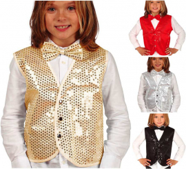 Sequin vest in various colors for children