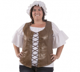 Brown Medieval Vest for women