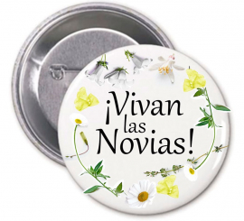 Emblema Vivan Las Novias com motivos florais