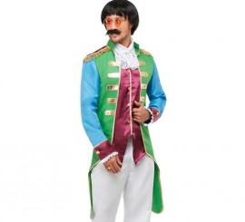 Green and Purple 70s Long Jacket for men