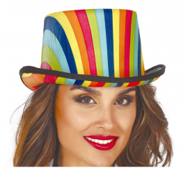 Multicolor Fabric Top Hat