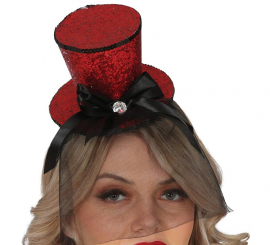 Mini Red Top Hat with Headband