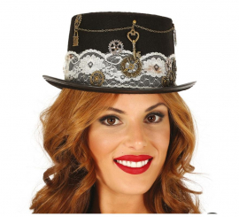 Black Steampunk Top Hat