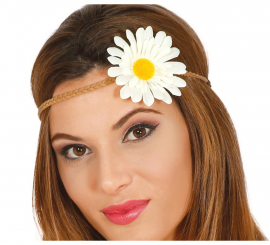 Fita hippie com flor