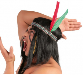 Indian ribbon with feathers