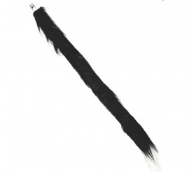 Black cat tail with 56 cm hair