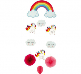 Unicorns with Clouds Pendant 40x72 cm