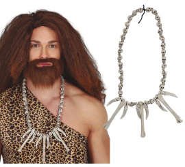 Caveman Necklace with Skulls