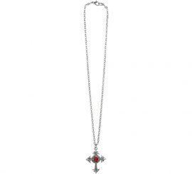 Colar com pingente de cruz gótica