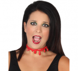 Blood effect necklace 18X12 cm