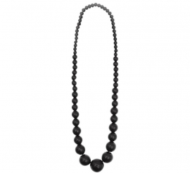 Colar flamenco conta preta 25 cm