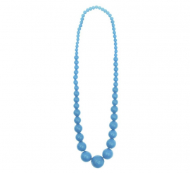 Colar de flamenco com contas turquesa de 25 cm