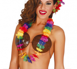 Colar havaiano multicolorido