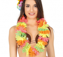 Neon Multicolor Hawaiian Necklace