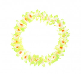 Colar Havaí verde médio de 46 cm