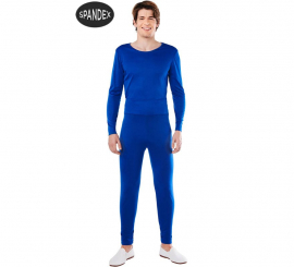 Spandex Leotard Set in 2 pieces in Blue for men
