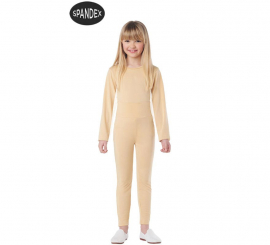 Conjunto de fato de banho Spandex de duas peças cor bege para crianças