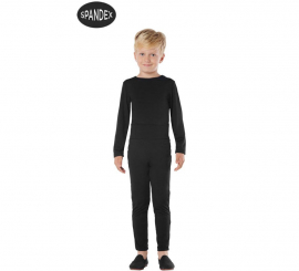 Conjunto de collant de elastano preto de 2 peças para crianças