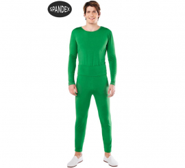 Green 2-piece Spandex Leotard Set for men