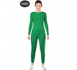 Green 2-piece Spandex Leotard Set for women
