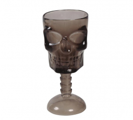 Copa Crânio Preto Transparente de 18 cm