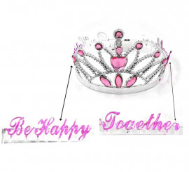 Pink Be Happy Together Princess Crown