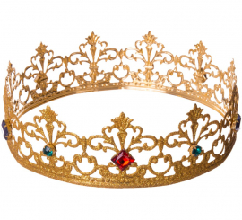 Coroa do Rei Mago em Ouro Metálico