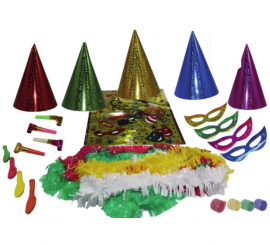 Holographic Cadet party favors for New Year's Eve in a metallic bag. Bag + 6 pieces