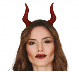 Demon Headband with Black Horns