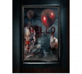 Killer Clown Window Decoration 80x120 cm