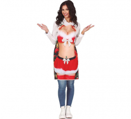 Avental sexy adulto senhorita de Natal