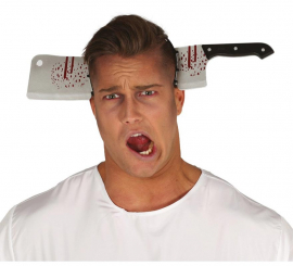 Tiara com Faca de Açougueiro e Sangue