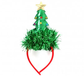 Tiara de árvore de Natal verde infantil