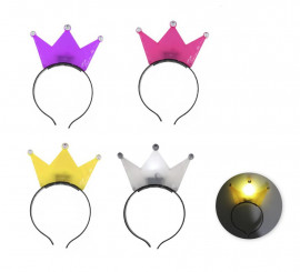 Classic crown headband with light assorted colors