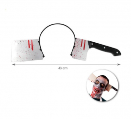 Tiara de faca de açougueiro sangrenta