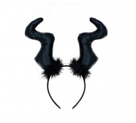 Black Evil Fairy Horns Headband