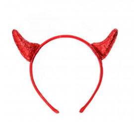 Tiara vermelha She-Devil com brilho