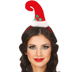 Tiara com chapéu vermelho de Papai Noel