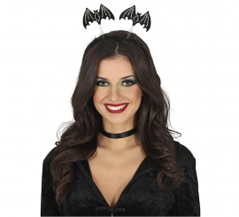 Tiara de morcegos de lantejoulas
