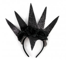 Evil Queen headband with black spikes