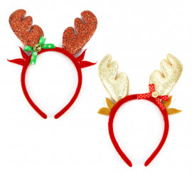 Tiara de rena vermelha em cores sortidas